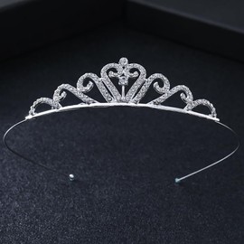 6 Pcs Girls Rhinestone Tiaras Faux Crystal Tiara Crown Headband Elegant Princess Tiara Wedding Birthday Party Headpiece Hair Accessories Jewelry