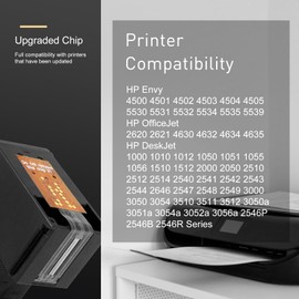 Printer Ink 61 61XL HP61 Ink Cartridges for HP Printers for HP Ink 61 for HP 61 Ink Cartridge Combo Pack Fit for Envy 4500 5530 4501 4502 DeskJet 1000 1010 1050 1510 2050 2510 2540 OfficeJet 2620 4630