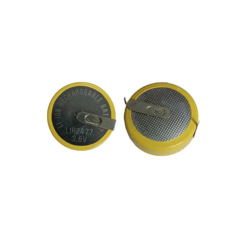 New 2 x Rechargeable LIR2477 LIR 2477 3.6V Cell with