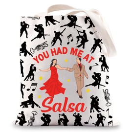 JNIAP Salsa Dance Tote Bag Salsa Dancer Gifts Salsa Lover Gifts You Had Me At Salsa Bachata Kizomba Salsa Gifts, Salsa Tb, Large