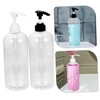 Ipetboom 2Pcs Refillable Pump Bottles Clear Shampoo and Soap Dispensers