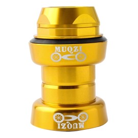 Baosity Threaded Headset 25.4mm 1" Front Fork Bike Headset Replacement Stem Part, Golden