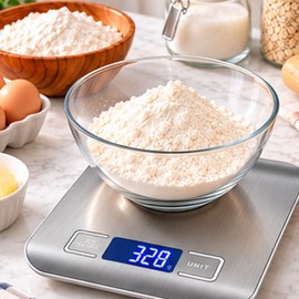 Electronic Kitchen Food Scale for Baking and Cooking – Clear LED Display for Everyday Ingredient Measuring