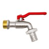 Variosan Ball Tap, Brass, Nickel-Plated, with Hose Fitting