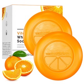 Vitamin C Seife 2er-Pack, Natürliche, Nach Zitrusfrüchten Duftende Reinigungs Soap, Tiefenreinigend Und Feuchtigkeitsspendend, Sanft Und Pflegend, Kernseife Für Den Ganzen Körper