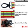KUNN Work Glove Clips, Fireflighter Glove Strap with 360°Swivel Hook,Reflective