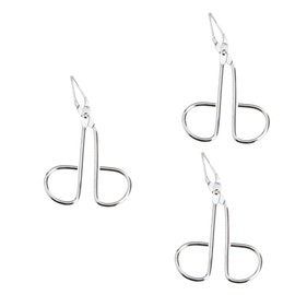 FOMIYES 3pcs Steel Eyebrow Tweezer Scissor Style Tweezers Facial Hair Eyebrow Grooming 8.5cm Long