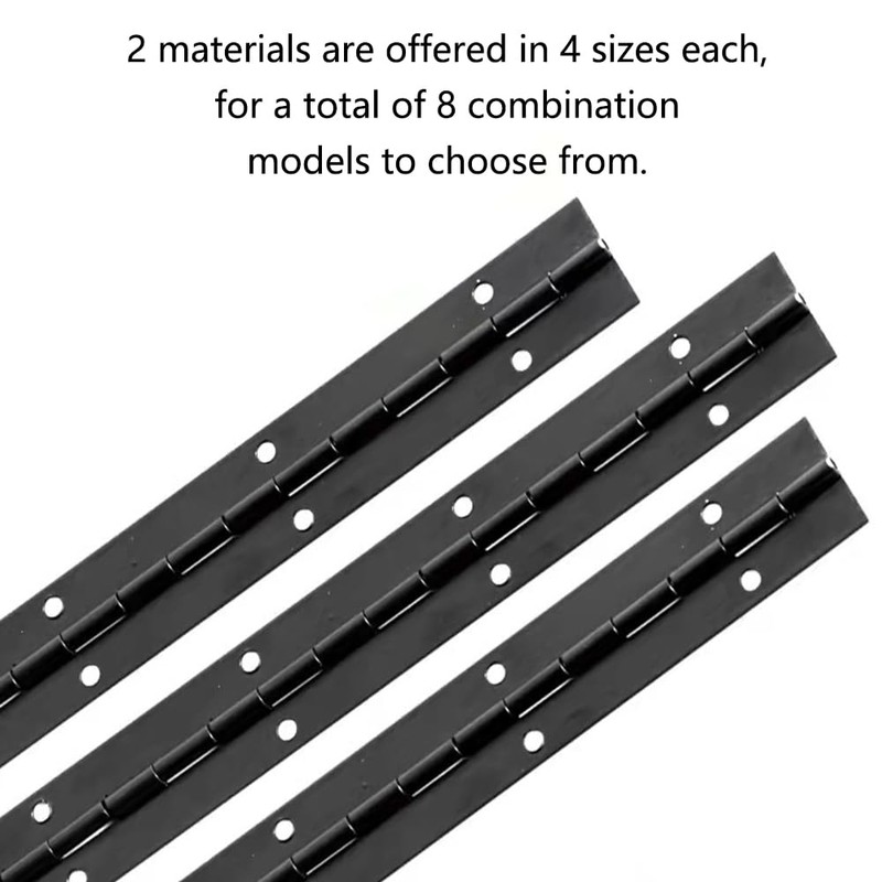 2 Pcs Piano Hinge, 250 x 30 x 1mm Iron