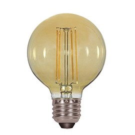 Satco S9584 Medium Bulb in Light Finish, 4.38 inches, Unknown, Transparent Amber