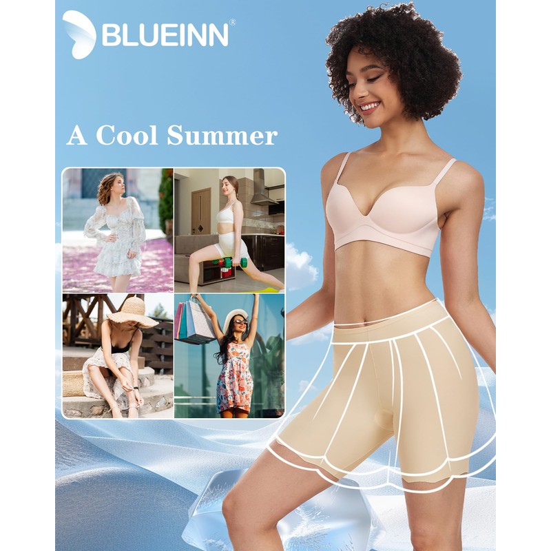 Blueinn Smooth Loose Fitting Anti Chafing Shorts for Under Dresses