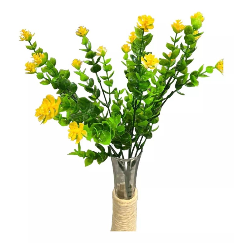 ARTIMATIC Plantas Artificiales 10 Pcs Decoración 33 Cm Con Flores