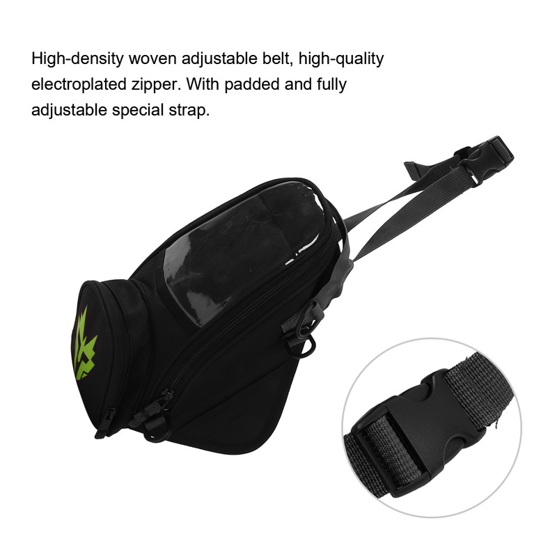 Motorcycle Fuel Tank Bag Touch Screen Function Adjustable Strap Waterproof