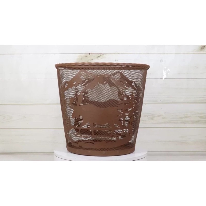 Ebros GIft Rustic Deer Moose By Pine Forest Mountains Metal