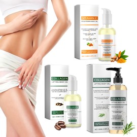 3 oli per il corpo al collagene, olio per il corpo rassodante, idratante per le donne, Glow Straff Magic Olio per il corpo, riduce le linee sottili, olio da massaggio per migliorare l'elasticità della