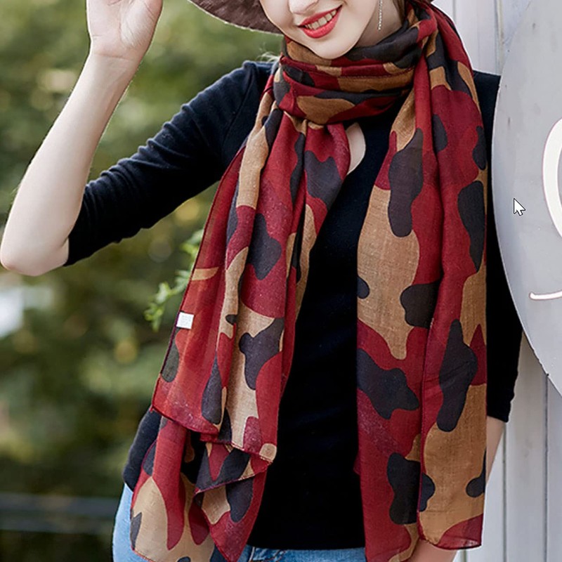 BUZZxSELECTION SK008 Women's Military Camouflage Large Scarf Stole Casual Design