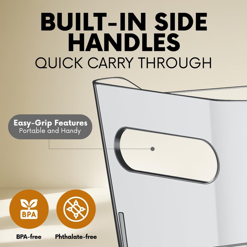 Clear Extra Large Plastic Storage Bins, Pantry Organizers and Storage