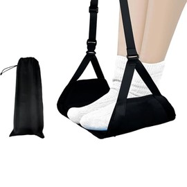 Foot Hammock for Plane Travel,Anti-Squeeze Airplane Foot Rest with Extended Adjustment Strap, Leg Hammock for Airplane Travel Essentials,Plane Foot Hammock to Relax Your Feet