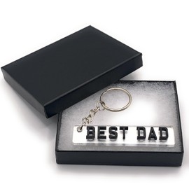 Car Number plate Keyring Car Registration Licence Plate Key Ring Name Keychain, Number Plate Father's Day, Mother's Day, Valentine's Day, Birthday Unique Idea with Box (BEST DAD, Reflective White)