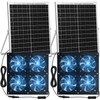 Solar Powered Fan 11.8" Greenhouse Exhaust Fan Solar 4 Fan