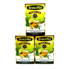 Bronco Miel Honey Herbal Tea – 3 Pack – 20 Bags per Box