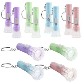 WrteEase 20-Pack Mini LED Keychain Torches – Colorful Pocket-Sized Flashlights with Key Ring, Ideal for Kids Party Bag Fillers, Camping, and Reading