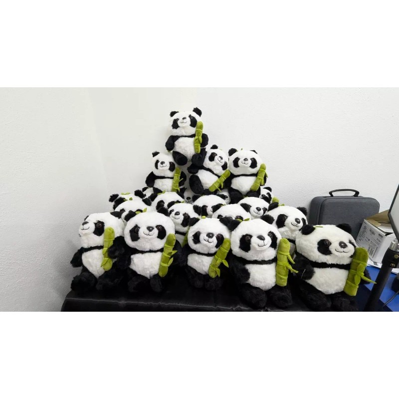 Jextech Peluche Panda Escondido En Bambú Detalle Tierno Regalo 25cm