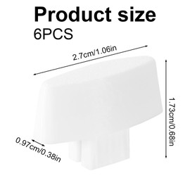 6pcs Dimmer Replacement Knobs, Simple Design Non-Universal Dimmer Light Lamp Switch Turn Knob Easy Dimming Practical Replacement Accessories for Lutron Glyder(White)