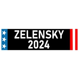 Zelensky 2024 Bumper Sticker Ukraine President Zelensky 2024 Sticker Car Decal Sticker - Made in USA