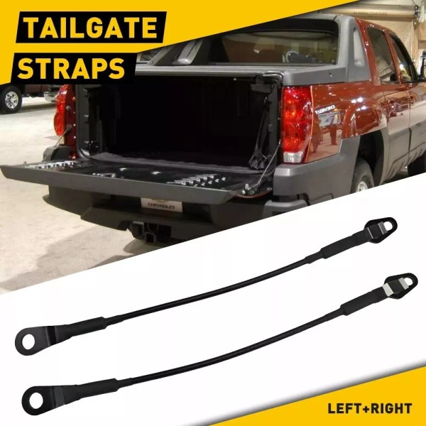 LIANGREN Pair Tailgate Cable Strap For 99-06 Silverado Sierra Avalanche