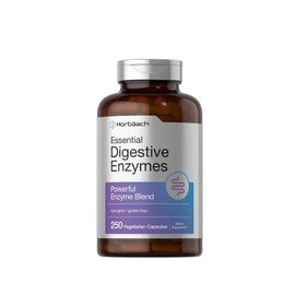 Horbaach Essential Digestive Enzymes | 250 Capsules | Powerful Enzyme Blend for Men & Women