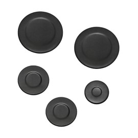 5-Pack W10832694 Gas Stove Burner Caps Compatible with Whirlpool Gas Stove Parts, Cast Iron Gas Stove Burner Covers Replacement for W10597133 AP5988633 PS11727796