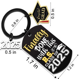 Class of 2025 Graduation Gifts for Women & Men, Senior 2025 Keychain for Daughter, Son, PhD, High School Graduates - Perfect Graduation Decorations & Keepsakes"