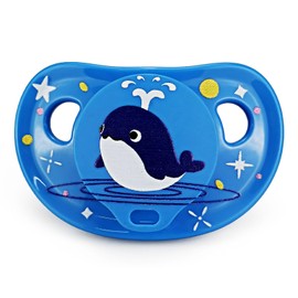 WhisperWilds Adult Sized Pacifier Whale Pattern Cute Printed Blue