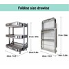 HLHHDFC Foldable Dish Rack,Stainless Steel Drain Rack,3 Tier Dish Drying