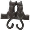 Angoily Wall Mounted Hook, Black Iron Coat Hooks, Decorative Cats