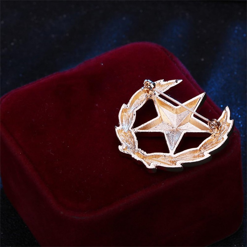 tanxuan Wheat Ears Star Alloy Brooch for Women Men Badge