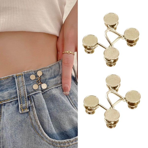 Adjustable Jeans Button, Removable Waist Cincher, No Sewing can be