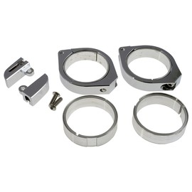 HIGHSIDER 220-216419 HIGHSIDER CNC Alu indicator bracket set for indicators with M8 bolt. For 49+50+52+54 mm diameter, chromed.