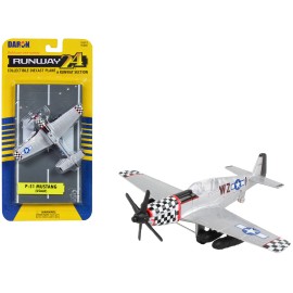 DCD North American P-51 Mustang Diecast Silver Metallic United States Army Air Force Runway Section for Aircraft Casting