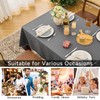 Simple&Opulence Rectangular Table Cloth 140 x 180cm, Cotton Canvas Tablecloth,