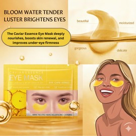 Korean Hydrogel Under Eye Patches (set of 10), Collagen & Hyaluronic Acid, Hydrating, Cooling, Smoothing Under Gel Patches, Helps Refresh Tired Looking Eyes, Daily Skincare for All Skin