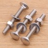 1/4-20 x 3" Stainless Steel Carriage Bolts with Hex Nuts