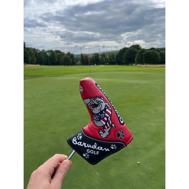 Bulldogs Golf Blade Putter Cover Red & Black With Magnetic
