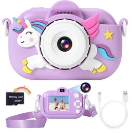 Kids Camera Toys for 3 Year Old Girls, Toddler Camera Age 4-8, Kids Digital Camera with 32GB SD Card, Toy for Toddlers Age 5 6, Toy for Kids