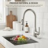 2 Handle High Arc Brushed Nickel Bathroom Sink Faucet 4