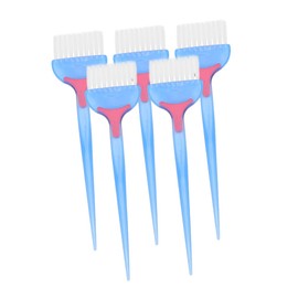 WOONEKY Hair Tint Brush Set 5pcs Soft Hair Oil Treatment Brush for Salon or Home Use Inverted Film Care Brush for Hair Dye Application Blue