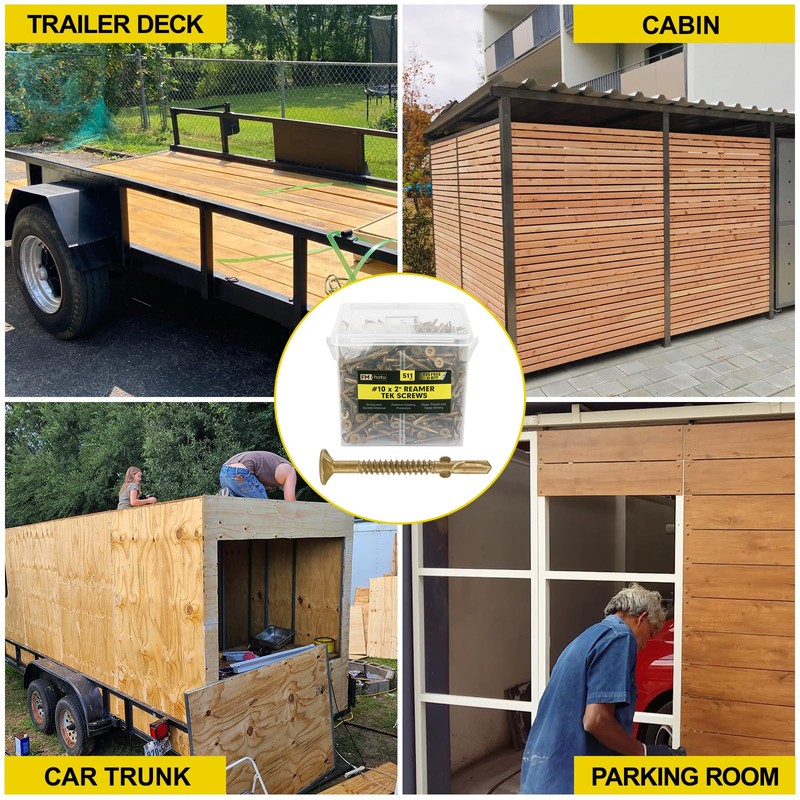 FMhotu #10 x 2 Trailer Deck Screws, Self-Tapping Sheet Wood