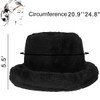 JFAN Fur Hats for Women Cute Winter Bucket Hat Large