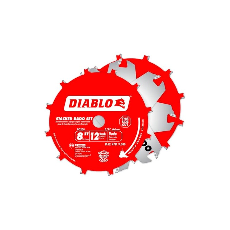 Diablo Carbide Stacked Dado Saw Blade Set - 2 Blades,