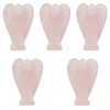 mookaitedecor Guardian Angel Figurines Set of 5,Crystals Gemstone Carved Mini